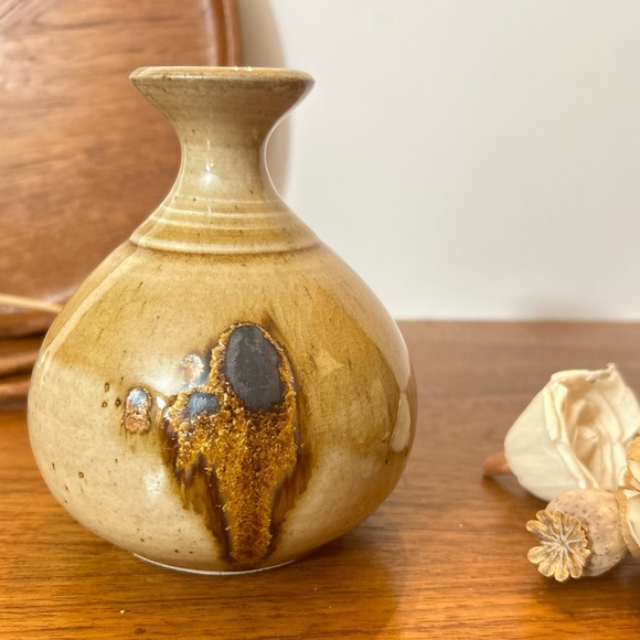 •EUC• Vintage Studio Pottery Onion Vase/Stem Vase/Bud Vase - Picture 3 of 8